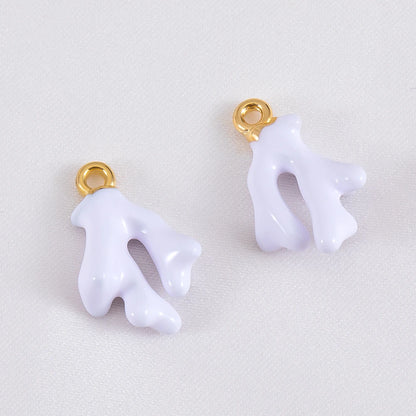 Ocean Charms | 10 White Enamel Sea Life Pendants | Shell, Coral, Fish & Heart DIY Jewelry Supplies