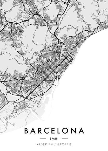 City Map Artwork Poster Paris New York Canvas Painting HD Printed Black and White Map Wall Art Picture Living Room Home Decor