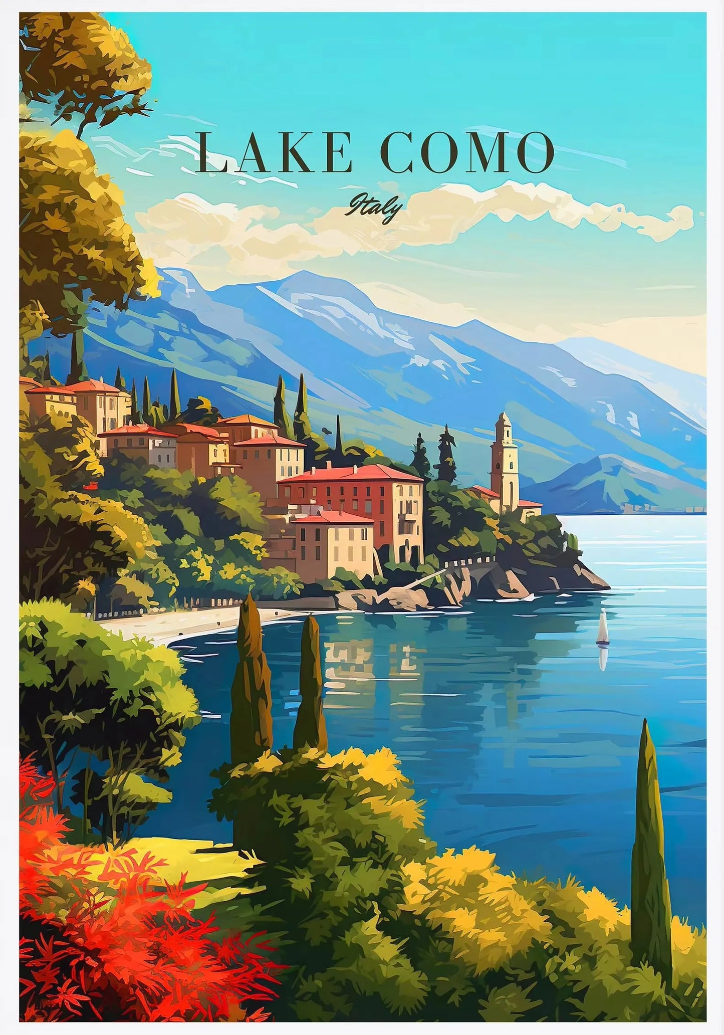 Italy City Travel Poster Paris Rome Milan Tuscany Venice Sardinia Canvas Painting Wall Art Picture for Living Room Home Decor