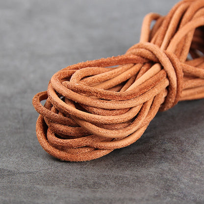 Genuine Cowhide Leather Cord 3mm Round | 2 Meters (78.7 Inches) | Colorful DIY Bracelet & Necklace Making