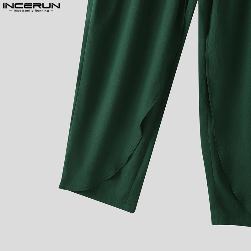 Men's Casual Pants Harem Pant Pleated Long Trousers Streetwear Oversize Men's Clothing S-5XL