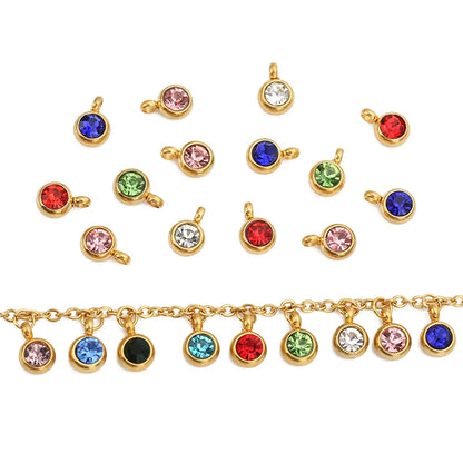 18K Gold Crystal Cross Charms | 20-Piece Stainless Steel Rhinestone Pendants | DIY Necklace, Bracelet &amp; Jewelry Making Supplies