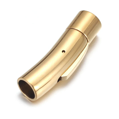 Stainless Steel Bayonet Clasp 2–8mm | Push-Lock Cylinder Closure for Leather Cord, Bracelets & DIY Jewelry Making