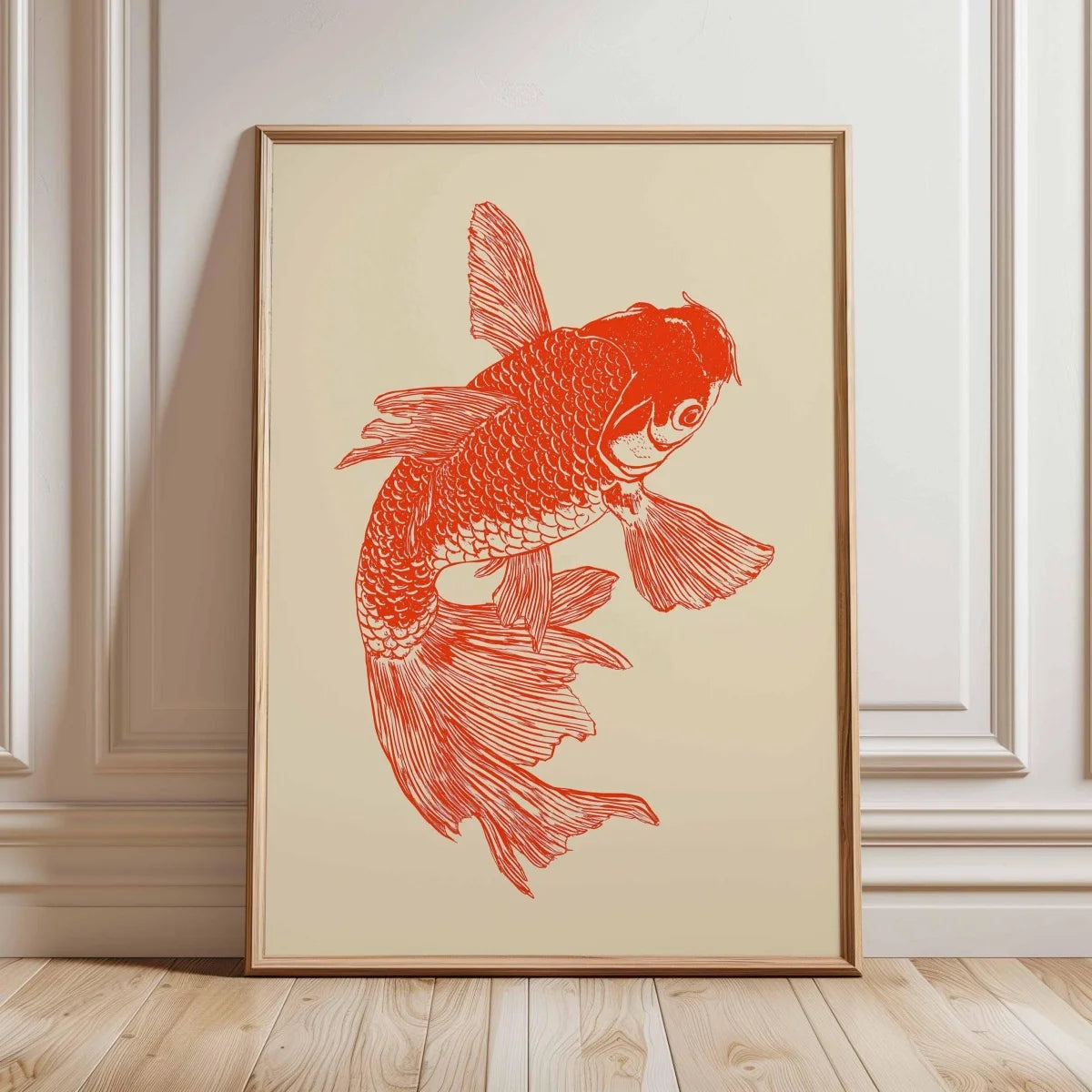 Japanese Red Koi Fish Canvas Prints Poster Modern Minimalism Aesthetic Art Prints Bedroom Kitchen Home Decor Art Poster Gifts