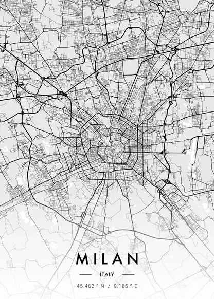 City Map Artwork Poster Paris New York Canvas Painting HD Printed Black and White Map Wall Art Picture Living Room Home Decor