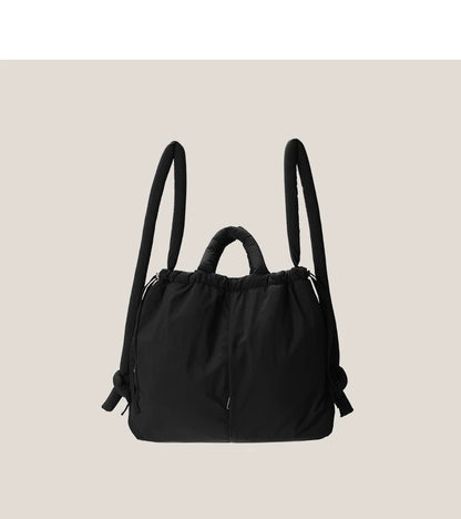 Vintage Puffer Tote Bag – Large Capacity Nylon Shoulder & Crossbody Handbag