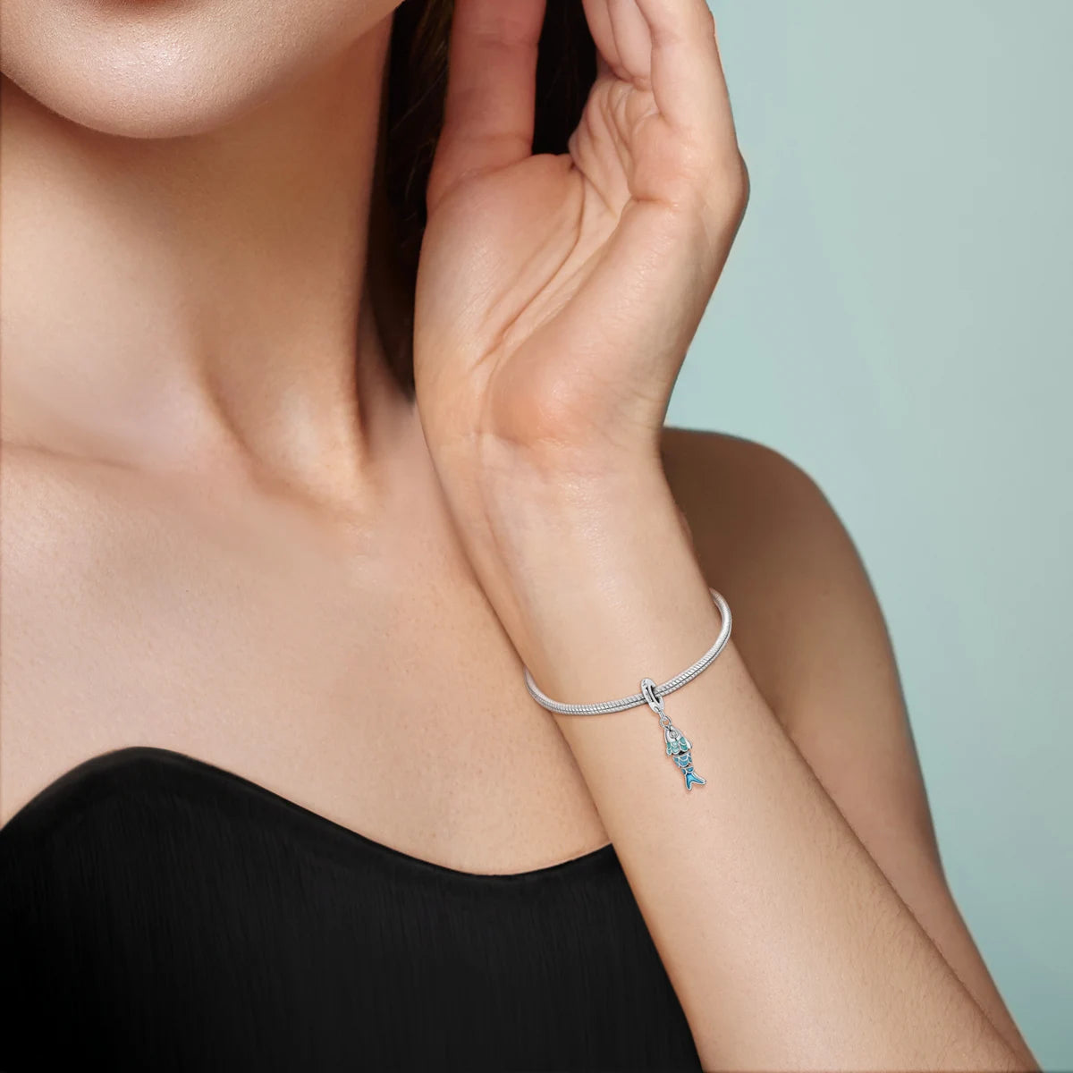 Fish Charm | Sterling Silver Ocean Charm | Fits European Style Bracelets & Necklaces | DIY Jewelry Supply