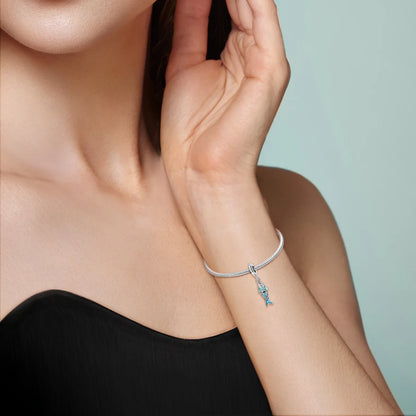 Fish Charm | Sterling Silver Ocean Charm | Fits European Style Bracelets & Necklaces | DIY Jewelry Supply
