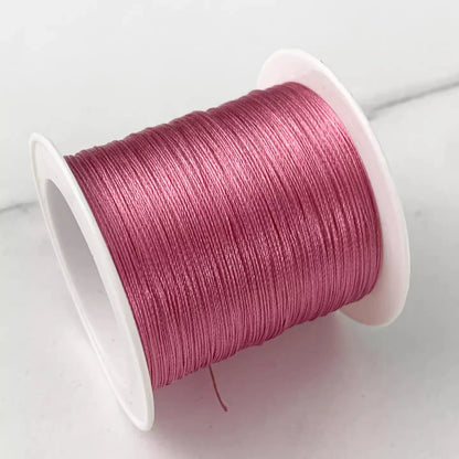Bracelet Loom Thread 0.3mm | Ice Silk Braided Cord | 80M Jewelry Making Thread for Beading, Weaving & Knotting