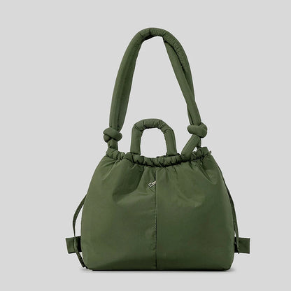 Vintage Puffer Tote Bag – Large Capacity Nylon Shoulder & Crossbody Handbag