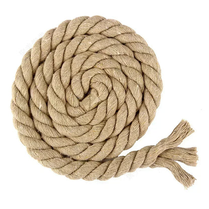 100% Cotton Macrame Rope Cord | 3-Strand Twisted Craft Rope | 5M Thick Cotton Cord 5–20mm | Bag Making & Home Decor DIY Supply
