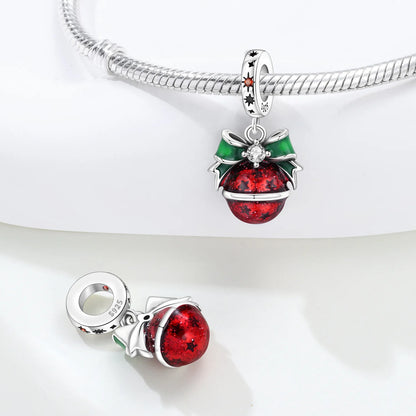 Christmas Charms | 925 Sterling Silver Holiday Dangles | Fits Pandora Bracelets | Winter Jewelry Gifts
