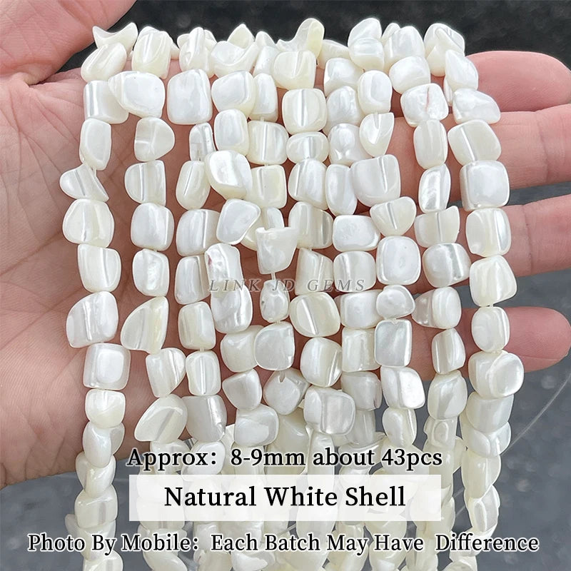 Natural Shell Beads | Irregular Smooth Spacer Beads | DIY Jewelry Making for Necklaces, Bracelets &amp; Earrings