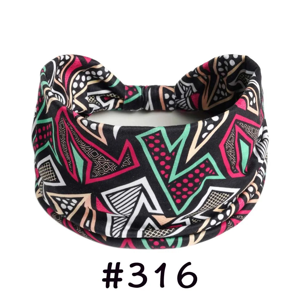 Boho Headbands for Women | Wide Knotted Stretch Hair Wraps for Yoga, Travel & Everyday Wear
