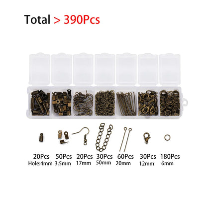 Jewelry Making Kit | Lobster Clasps, Jump Rings & Crimps Set | DIY Bracelet & Necklace Findings (210–400pcs)