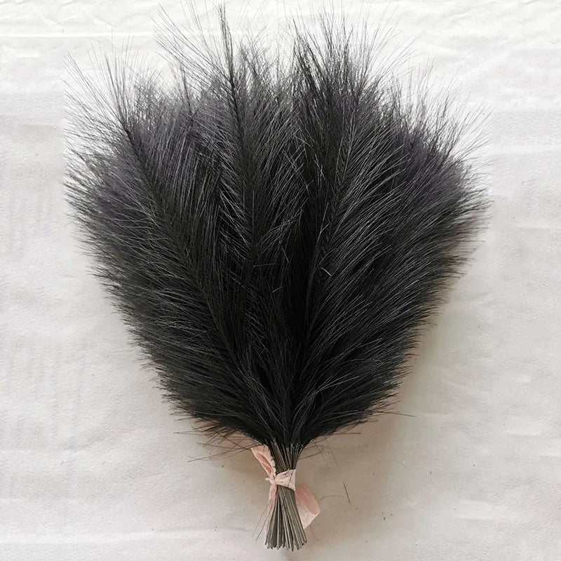 15pc Artificial Pampas Grass Fake Flower Simulated Reed Bouquet for Home Wedding Party Decoration Fluffy Boho Pampas Grass Decor