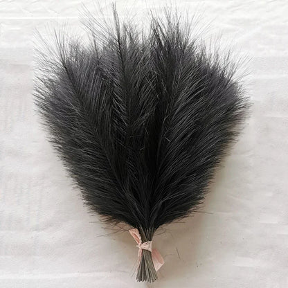 15pc Artificial Pampas Grass Fake Flower Simulated Reed Bouquet for Home Wedding Party Decoration Fluffy Boho Pampas Grass Decor