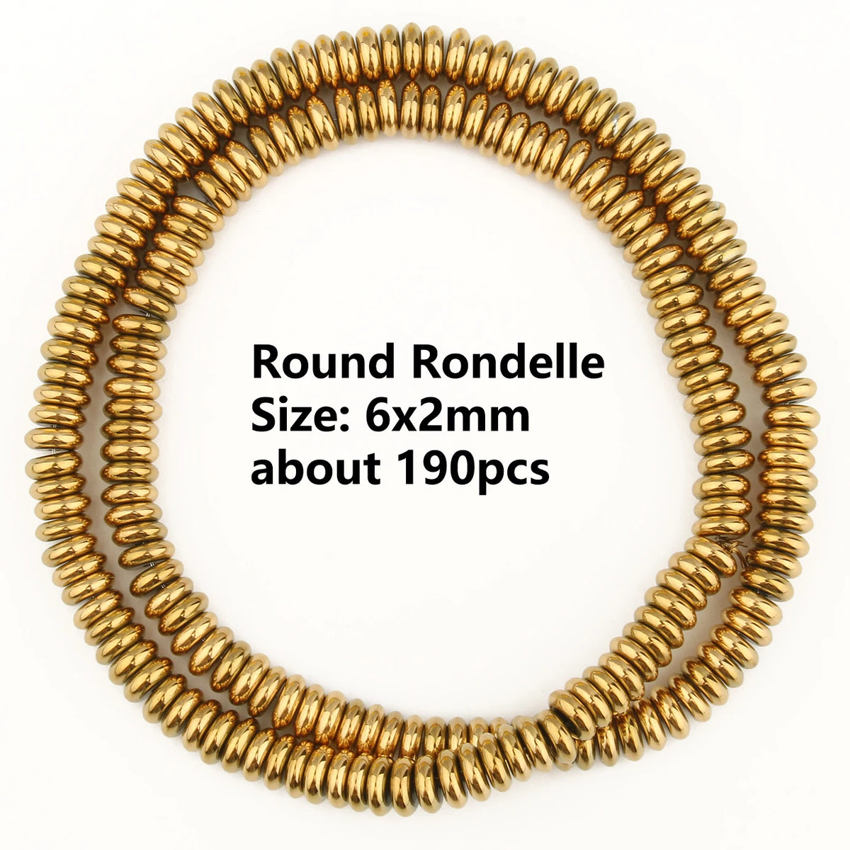 Gold Plated Hematite Beads | 4mm Heart, Cube, Rondelle & Irregular Spacer Beads | 15-Inch Jewelry-Making Strand