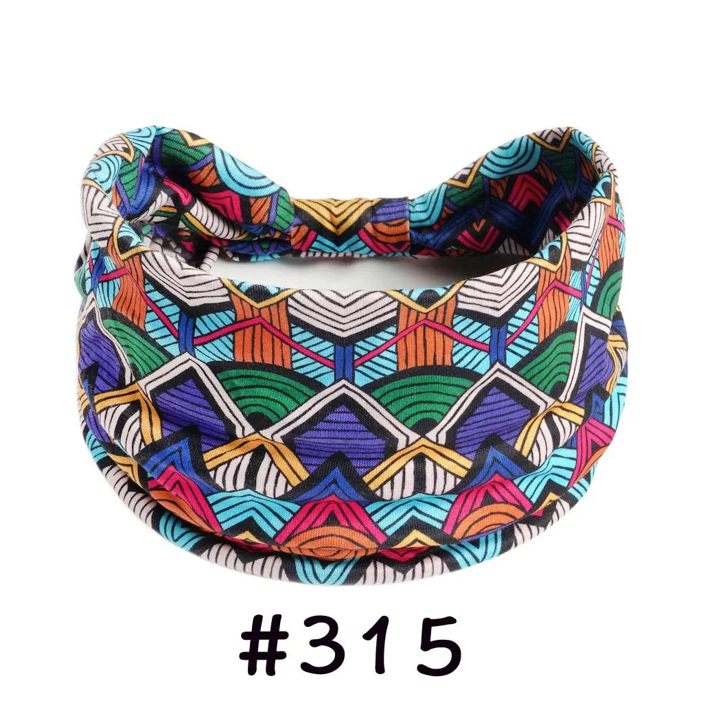 Boho Headbands for Women | Wide Knotted Stretch Hair Wraps for Yoga, Travel & Everyday Wear