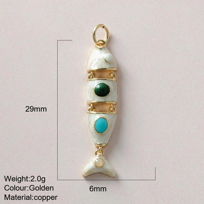 Cute Fish Charms | Gold Color Animal Pendants | Boho Charms for Earrings, Bracelets, Necklaces, Keychains & DIY Jewelry Making