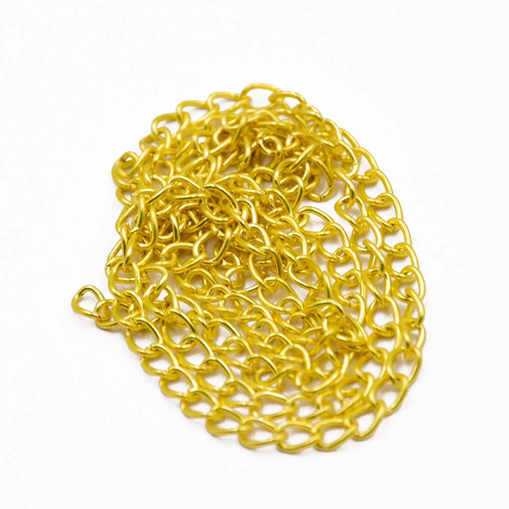 Colorful Metal Jewelry Chain | 2 Meter Link Chain for Necklaces & Bracelets | DIY Jewelry Making & Craft Supplies