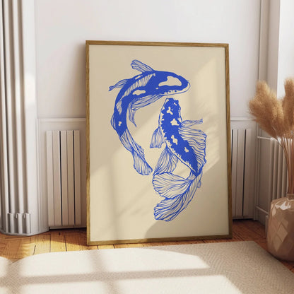 Japanese Red Koi Fish Canvas Prints Poster Modern Minimalism Aesthetic Art Prints Bedroom Kitchen Home Decor Art Poster Gifts