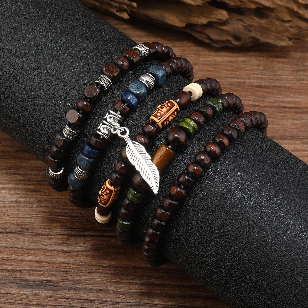 10pc Boho Bracelet Set | Vintage Leaf Bracelets for Charms, Beads & DIY Jewelry Making | Bracelet Bases for Men &amp; Women