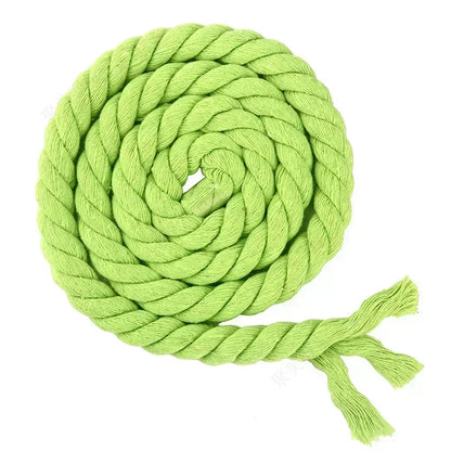 100% Cotton Macrame Rope Cord | 3-Strand Twisted Craft Rope | 5M Thick Cotton Cord 5–20mm | Bag Making & Home Decor DIY Supply