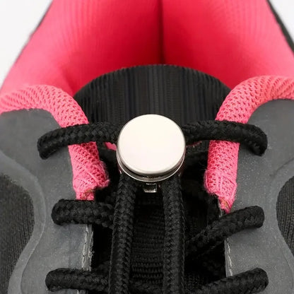 6-Pack No-Tie Shoelace Lock Buckles | Spring-Loaded Lace Locks for Sneakers, Running & Casual Shoes