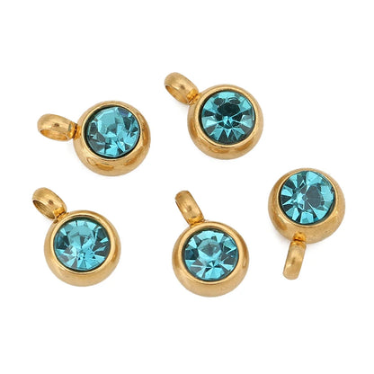 18K Gold Crystal Cross Charms | 20-Piece Stainless Steel Rhinestone Pendants | DIY Necklace, Bracelet &amp; Jewelry Making Supplies