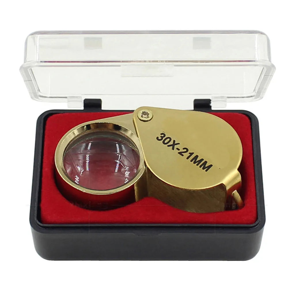Jeweler’s Eye Loupe | 30x Magnifying Glass | 21mm Pocket Jewelry Magnifier for Beads, Gemstones & Jewelry Making