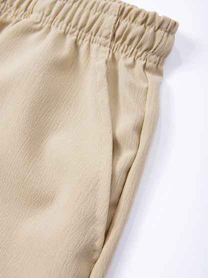 Men's Casual Pants Male Summer Breathable Trousers Solid Color High Quality Sweatpants Hawaiian Beach Sports Jogging Pants