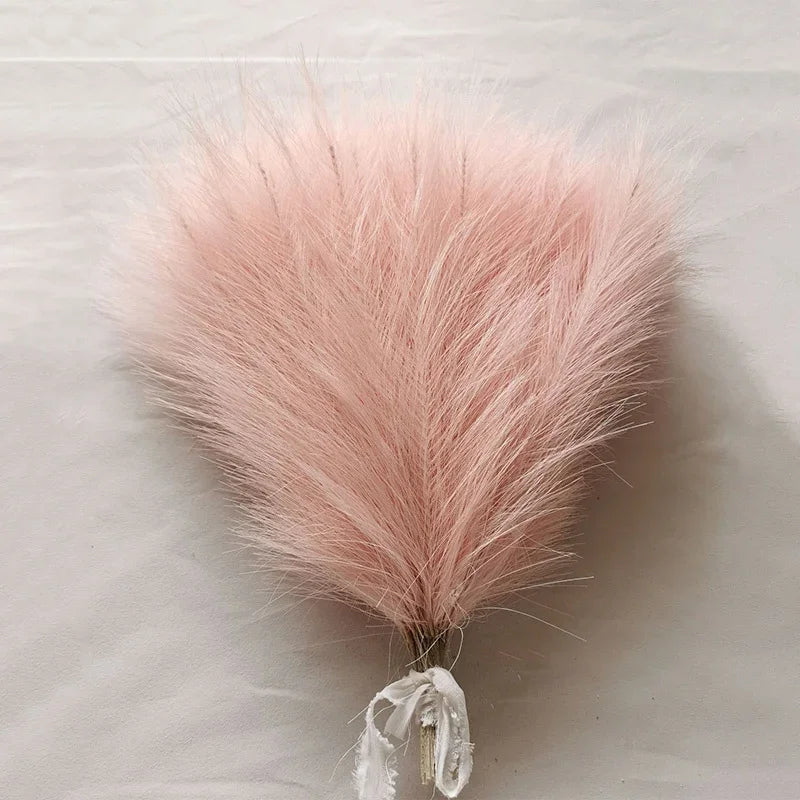 15pc Artificial Pampas Grass Fake Flower Simulated Reed Bouquet for Home Wedding Party Decoration Fluffy Boho Pampas Grass Decor