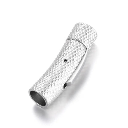 Stainless Steel Bayonet Clasp 2–8mm | Push-Lock Cylinder Closure for Leather Cord, Bracelets & DIY Jewelry Making