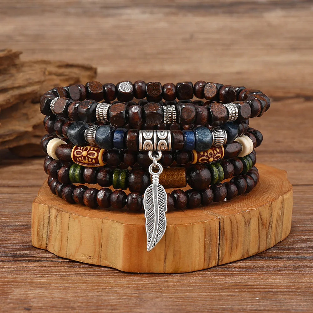 10pc Boho Bracelet Set | Vintage Leaf Bracelets for Charms, Beads & DIY Jewelry Making | Bracelet Bases for Men &amp; Women