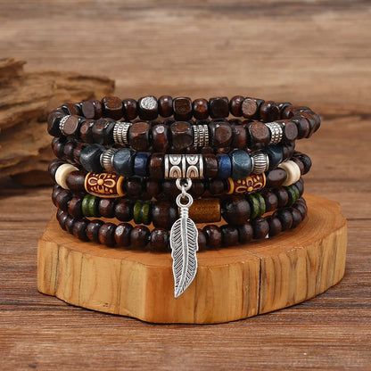 10pc Boho Bracelet Set | Vintage Leaf Bracelets for Charms, Beads & DIY Jewelry Making | Bracelet Bases for Men &amp; Women
