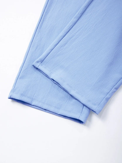 Men's Casual Pants Male Summer Breathable Trousers Solid Color High Quality Sweatpants Hawaiian Beach Sports Jogging Pants