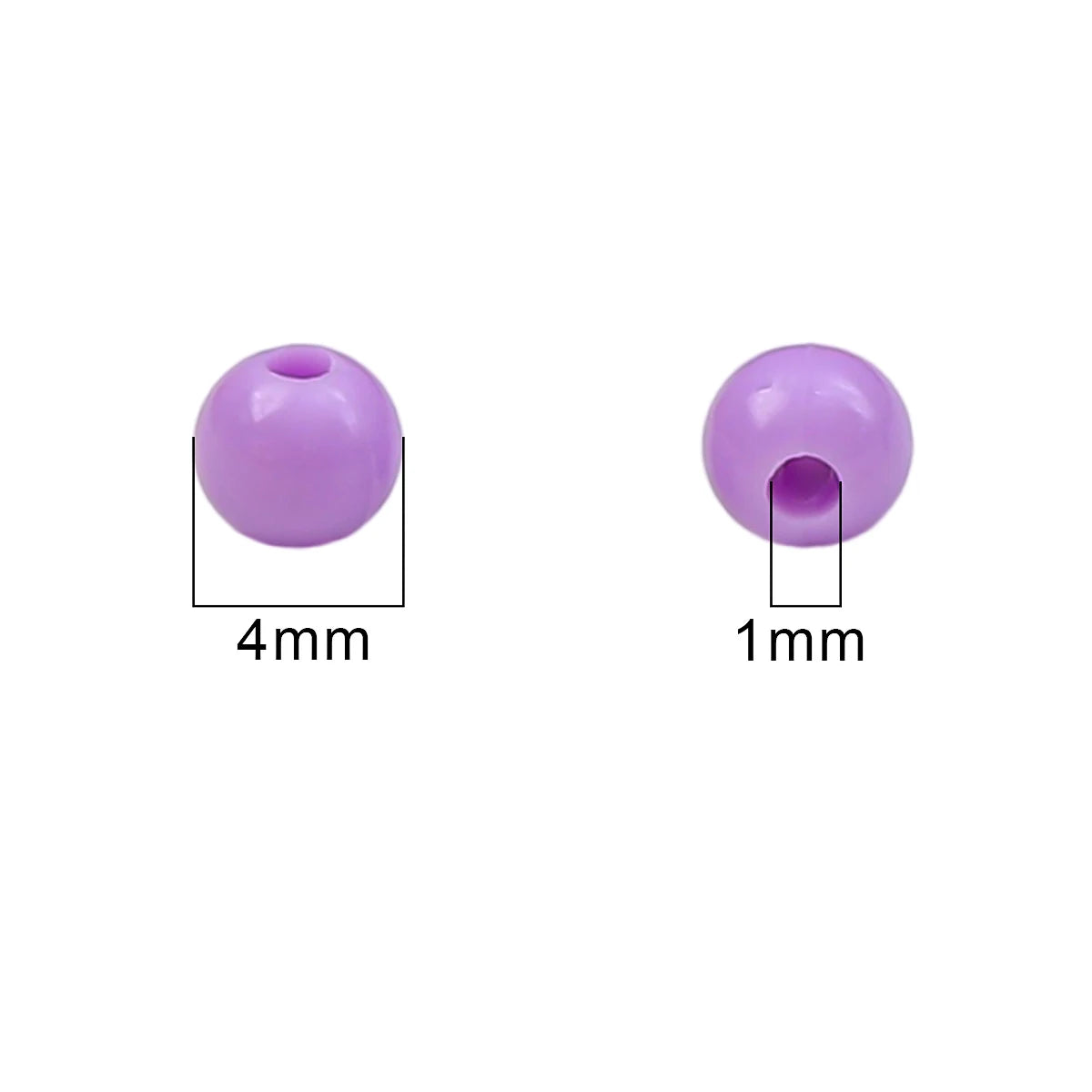 4mm Acrylic Round Beads | 3600pc 24-Color Bead Kit with Storage Box | Loose Beads for Bracelets & DIY Jewelry Making