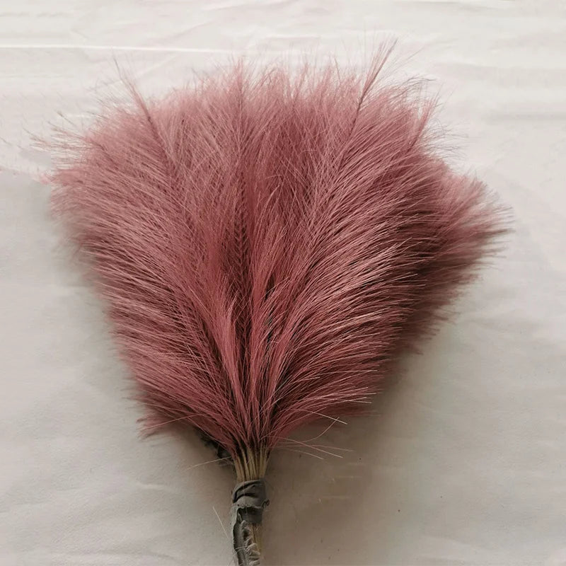 15pc Artificial Pampas Grass Fake Flower Simulated Reed Bouquet for Home Wedding Party Decoration Fluffy Boho Pampas Grass Decor