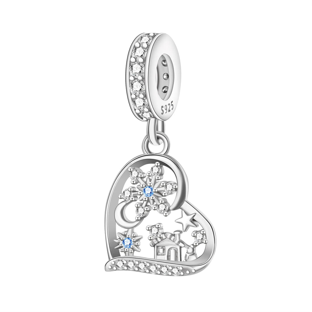 Christmas Charms | 925 Sterling Silver Holiday Dangles | Fits Pandora Bracelets | Winter Jewelry Gifts