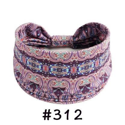 Boho Headbands for Women | Wide Knotted Stretch Hair Wraps for Yoga, Travel & Everyday Wear