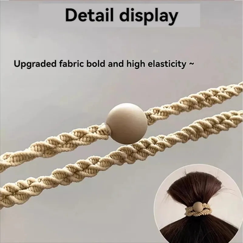 Neutral Boho Hair Ties for Women | Soft Stretch Hair Bands & Wrist Accessories | 10-Piece Everyday Collection