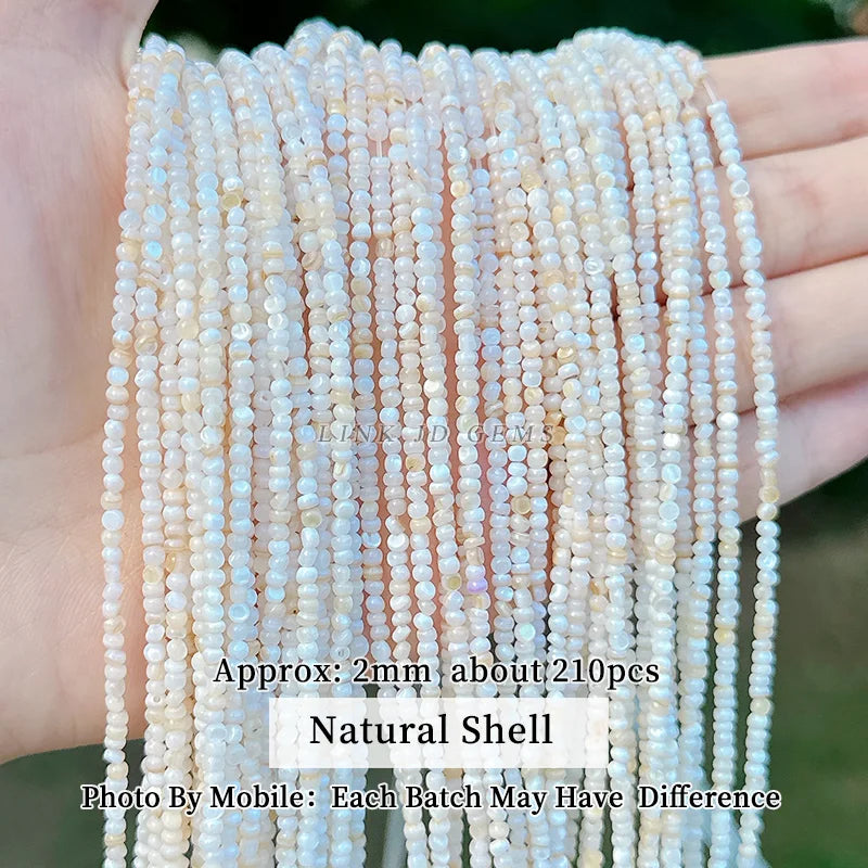 Natural Shell Beads | Irregular Smooth Spacer Beads | DIY Jewelry Making for Necklaces, Bracelets &amp; Earrings