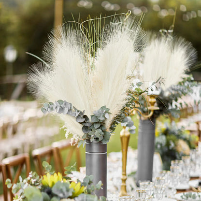 15pc Artificial Pampas Grass Fake Flower Simulated Reed Bouquet for Home Wedding Party Decoration Fluffy Boho Pampas Grass Decor