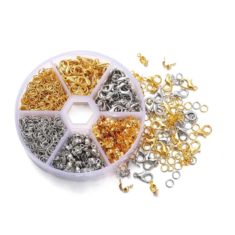 Jewelry Making Kit | Lobster Clasps, Jump Rings & Crimps Set | DIY Bracelet & Necklace Findings (210–400pcs)