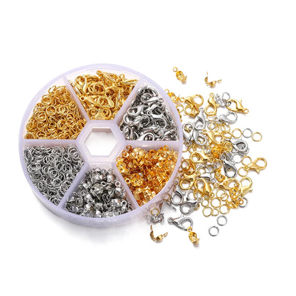 Jewelry Making Kit | Lobster Clasps, Jump Rings & Crimps Set | DIY Bracelet & Necklace Findings (210–400pcs)