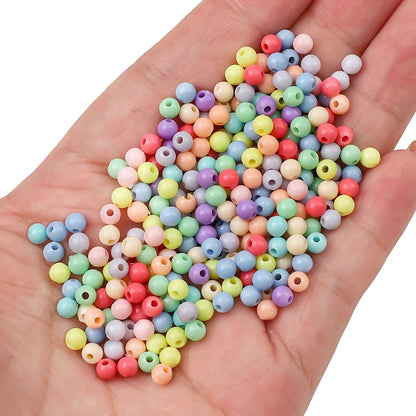 4mm Acrylic Round Beads | 3600pc 24-Color Bead Kit with Storage Box | Loose Beads for Bracelets & DIY Jewelry Making
