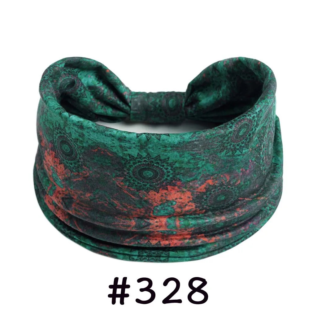 Boho Headbands for Women | Wide Knotted Stretch Hair Wraps for Yoga, Travel & Everyday Wear