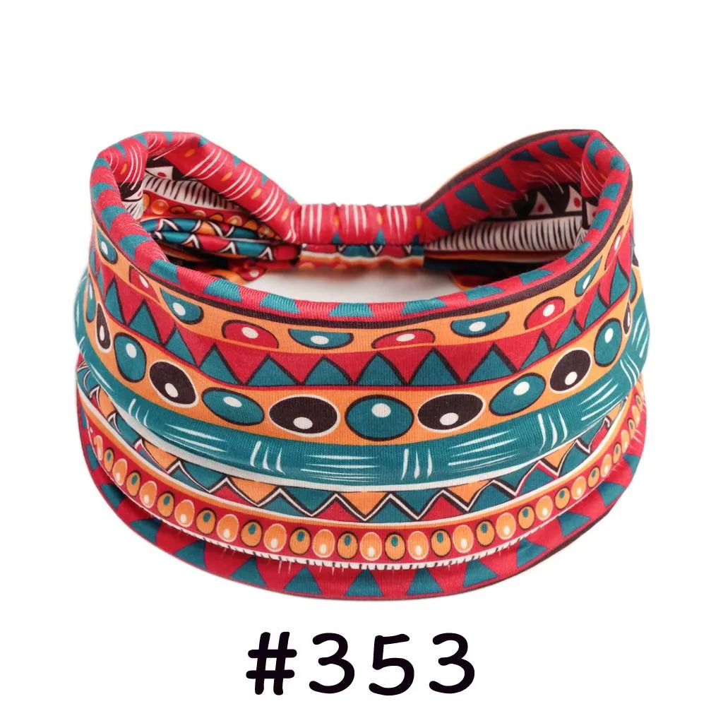 Boho Headbands for Women | Wide Knotted Stretch Hair Wraps for Yoga, Travel & Everyday Wear