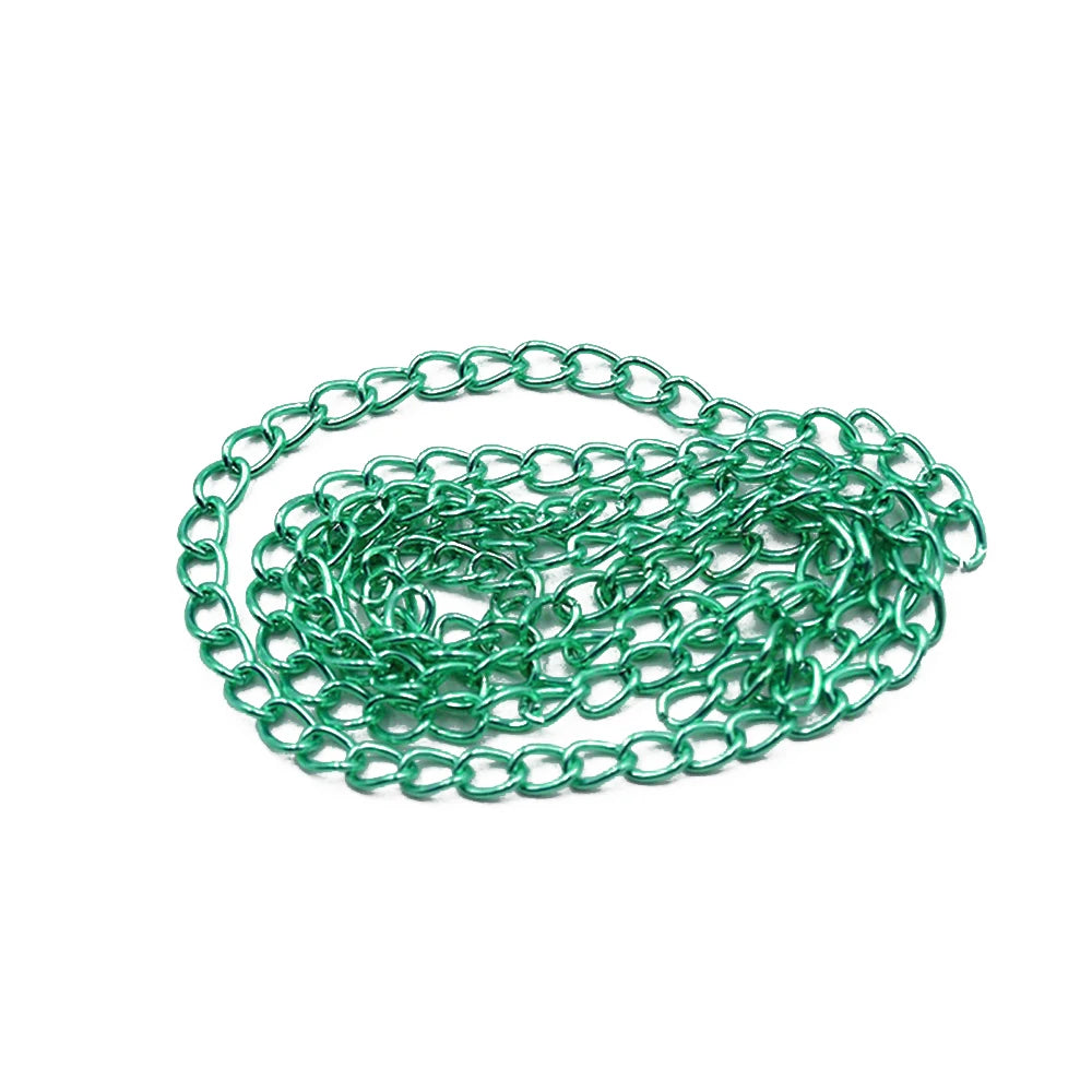 Colorful Metal Jewelry Chain | 2 Meter Link Chain for Necklaces & Bracelets | DIY Jewelry Making & Craft Supplies
